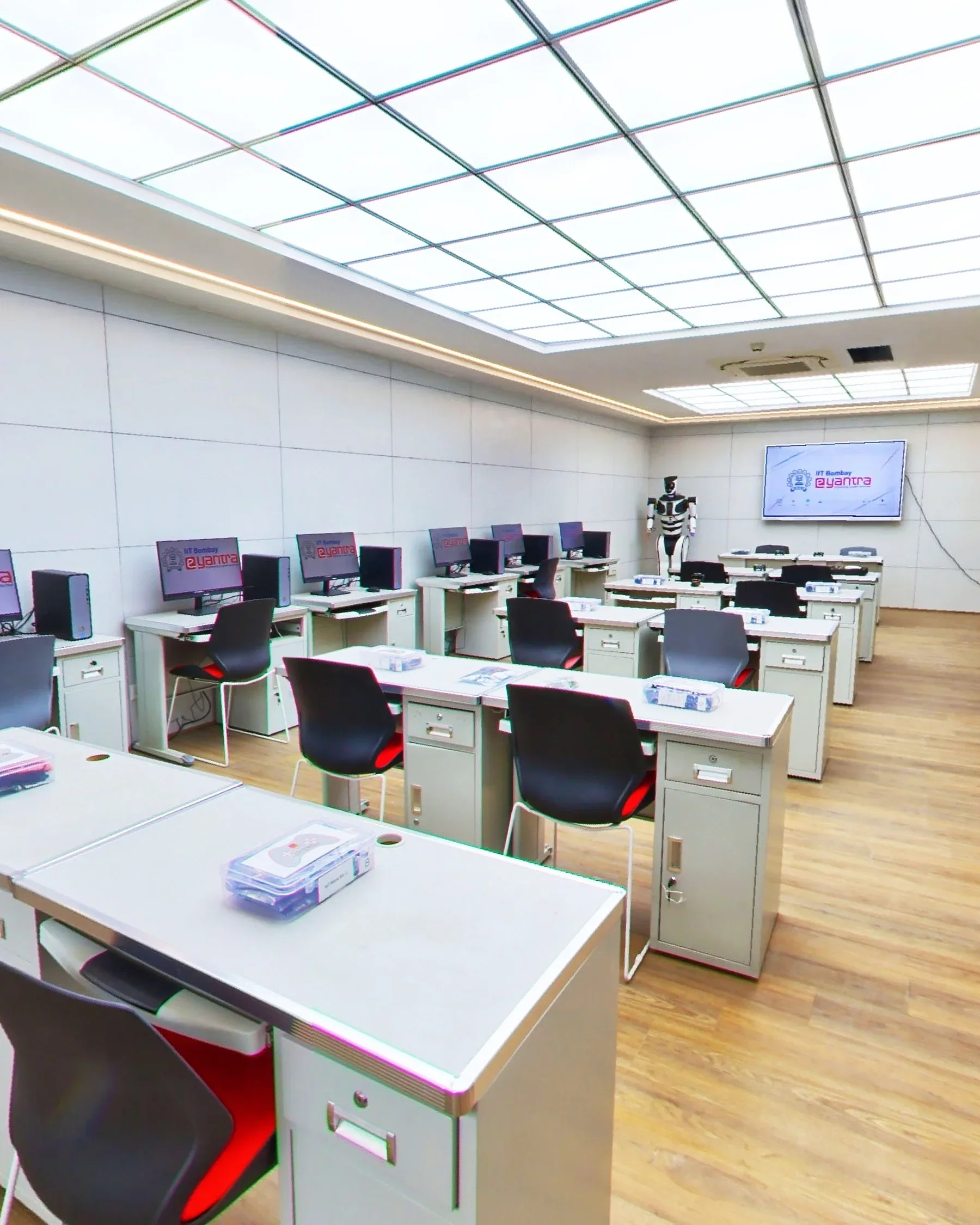 The e-Yantra robotics lab under a skylight